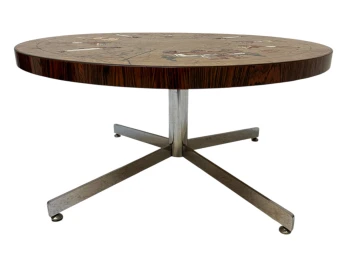 Mid-Century Modern Coffee Table with Tiles by Denisco, 1970s